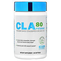 Кислоты CLA Allmax, CLA80 Femme, конъюгированная линолевая кислота качества премиум -класса, 1000 мг, 60