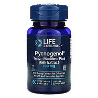 Пикногенол Life Extension, Pycnogenol, экстракт коры французской приморской сосны, 100 мг, 60 растительных