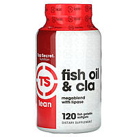 Кислоты CLA Top Secret Nutrition, Lean, Fish Oil & CLA Megablend with Lipase, 120 Fish Gelatin Softgels