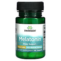 Мелатонин Swanson, Мелатонин, 3 мг, 60 таблеток Доставка від 14 днів - Оригинал