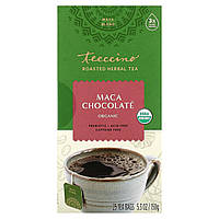 Лечебные чаи Teeccino, Organic Roasted Herbal Tea, Maca Chocolate, Caffeine Free, 25 Tea Bags, 5.3 oz (150 g)