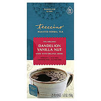 Лечебные чаи Teeccino, Roasted Herbal Tea, Dandelion Vanilla Nut, Caffeine Free, 25 Tea Bags, 5.3 oz (150 g)