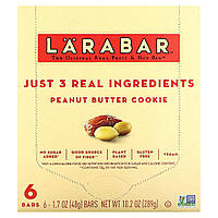 Питательные батончики Larabar, The Original Real Fruit & Nut Bar, Peanut Butter Cookie, 6 Bars, 1.7 oz (48 g)