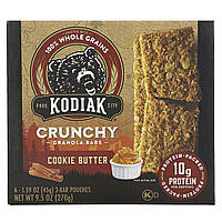 Батончики с гранолой Kodiak Cakes, Crunchy Granola Bars, Cookie Butter, 6 Packs, 1.59 oz (45 g) Each Доставка