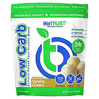 Протеиновая смесь BioTRUST, Low Carb, Pasture-Raised Four-Protein Blend, Vanilla Cream, 1.16 lb (529 g)