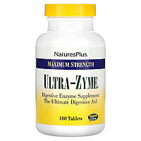 Пищеварительный ферментный препарат NaturesPlus, Maximum Strength Ultra-Zyme, 180 Tablets Доставка від 14 днів