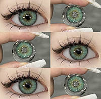 Красивые зеленые линзы для глаз. Зеленые линзы с черным ободком. Зеленые линзы для карих глаз. Цветные линзы