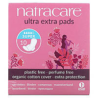 Гигиенические прокладки Natracare, Ultra Extra Pads, Super, 10 Pads Доставка від 14 днів - Оригинал