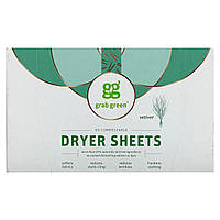Grab Green, Dryer Sheets, Vetiver, 80 Count Доставка від 14 днів - Оригинал