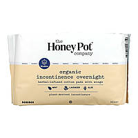 Гигиенические прокладки The Honey Pot Company, Herbal-Infused Cotton Pads With Wings, Organic Incontinence