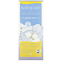 Гигиенические прокладки Natracare, Maternity Pads with Organic Cotton Cover, 10 Pads Доставка від 14 днів -