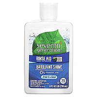 Seventh Generation, Rinse Aid, Free & Clear, 75 Loads, 8 fl oz (236 ml), оригінал. Доставка від 14 днів