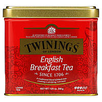 Черный чай Twinings, Classics, English Breakfast Loose Tea, 7.05 oz (200 g) Доставка від 14 днів - Оригинал