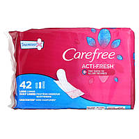 Гигиенические прокладки Carefree, Acti-Fresh, Daily Liners, Regular, Unscented, 42 Liners Доставка від 14 днів