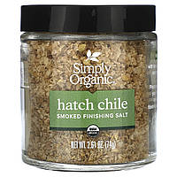 Смесь специй Simply Organic, Smoked Finishing Salt, Hatch Chile, 2.61 oz (74 g) Доставка від 14 днів -