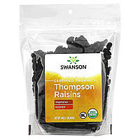 Персики Swanson, Certified Organic Thompson Raisins, 1 lb (454 g) Доставка від 14 днів - Оригинал