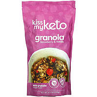 Гранола Kiss My Keto, Keto Granola, Strawberry & Vanilla, 9.5 oz (270 g), оригінал. Доставка від 14 днів
