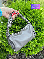 Красивая молодежная сумка на молнии из экокожи в комплекте плечевой ремень цвет капучино