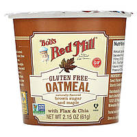 Горячие каши Bob's Red Mill, Oatmeal Cup, Brown Sugar and Maple, 2.15 oz (61 g) Доставка від 14 днів -