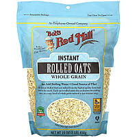 Горячие каши Bob's Red Mill, Instant Rolled Oats, Whole Grain, 16 oz (454 g) Доставка від 14 днів - Оригинал