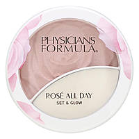 Палитра для макияжа Physicians Formula, Rose All Day, Set & Glow, Illuminating Powder & Dewy Balm, Brightening