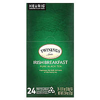 Черный чай Twinings, Pure Black Tea, Irish Breakfast , 24 K-Cup Pods, 0.11 oz (3 g) Each Доставка від 14 днів