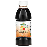 Фруктовий сік Dynamic Health, Tart Cherry, Turmeric & Ginger Tonic, 16 fl oz (473 ml), оригінал. Доставка від 14 днів