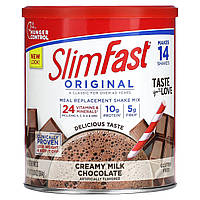 Заменитель пищи SlimFast, Original, Meal Replacement Shake Mix, Creamy Milk Chocolate, 12.83 oz (364 g)