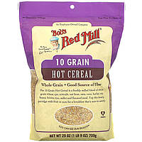 Горячие каши Bob's Red Mill, 10 Grain Hot Cereal, Whole Grain, 25 oz (709 g) Доставка від 14 днів - Оригинал