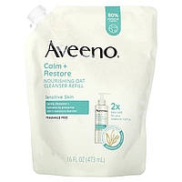 Очищающее средство для лица Aveeno, Calm + Restore, питательный овсяный рубец, без ароматов, 473 мл (16