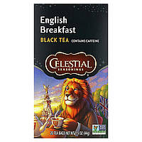 Черный чай Celestial Seasonings, Black Tea, English Breakfast , 20 Tea Bags, 1.5 oz (44 g) Доставка від 14
