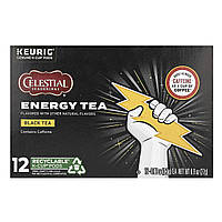 Черный чай Celestial Seasonings, Energy Tea, Black Tea, 12 K-Cup Pods, 0.9 oz (27 g) Доставка від 14 днів -