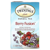 Фруктовый чай Twinings, Herbal Tea, Berry Fusion, Caffeine Free, 20 Tea Bags, 1.41 oz (40 g) Доставка від 14