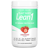 Растительный протеин Lean1, Plant Based Fat Burning Protein Shake, Strawberry , 1.75 lbs (795 g) Доставка від