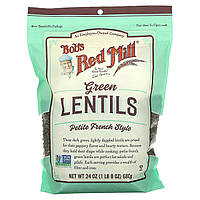 Сочевиця Bob&#x27;s Red Mill, Green Lentils, Petite French Style, 1 lb 8 oz (680 g), оригінал. Доставка від 14 днів