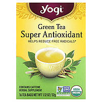Зеленый чай Yogi Tea, Green Tea Super Antioxidant, 16 Tea Bags, 1.12 oz (32 g) Доставка від 14 днів - Оригинал