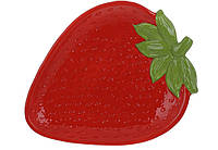 Тарелка керамическая с объемным рисунком Strawberry, 26*20.5*3см., в упаковке 4шт. (928-049)