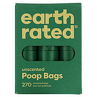 Earth Rated, Dog Poop Bags, Unscented, 270 Bags Доставка від 14 днів - Оригинал