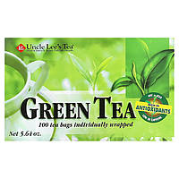 Зеленый чай Uncle Lee's Tea, Legends of China, Green Tea, 100 Tea Bags, 5.64 oz Доставка від 14 днів -