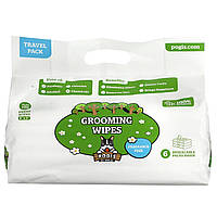 Средство для ухода за питомцем Pogi's Pet Supplies, Grooming Wipes, Travel Pack, Fragrance Free, 6 Packs, 20