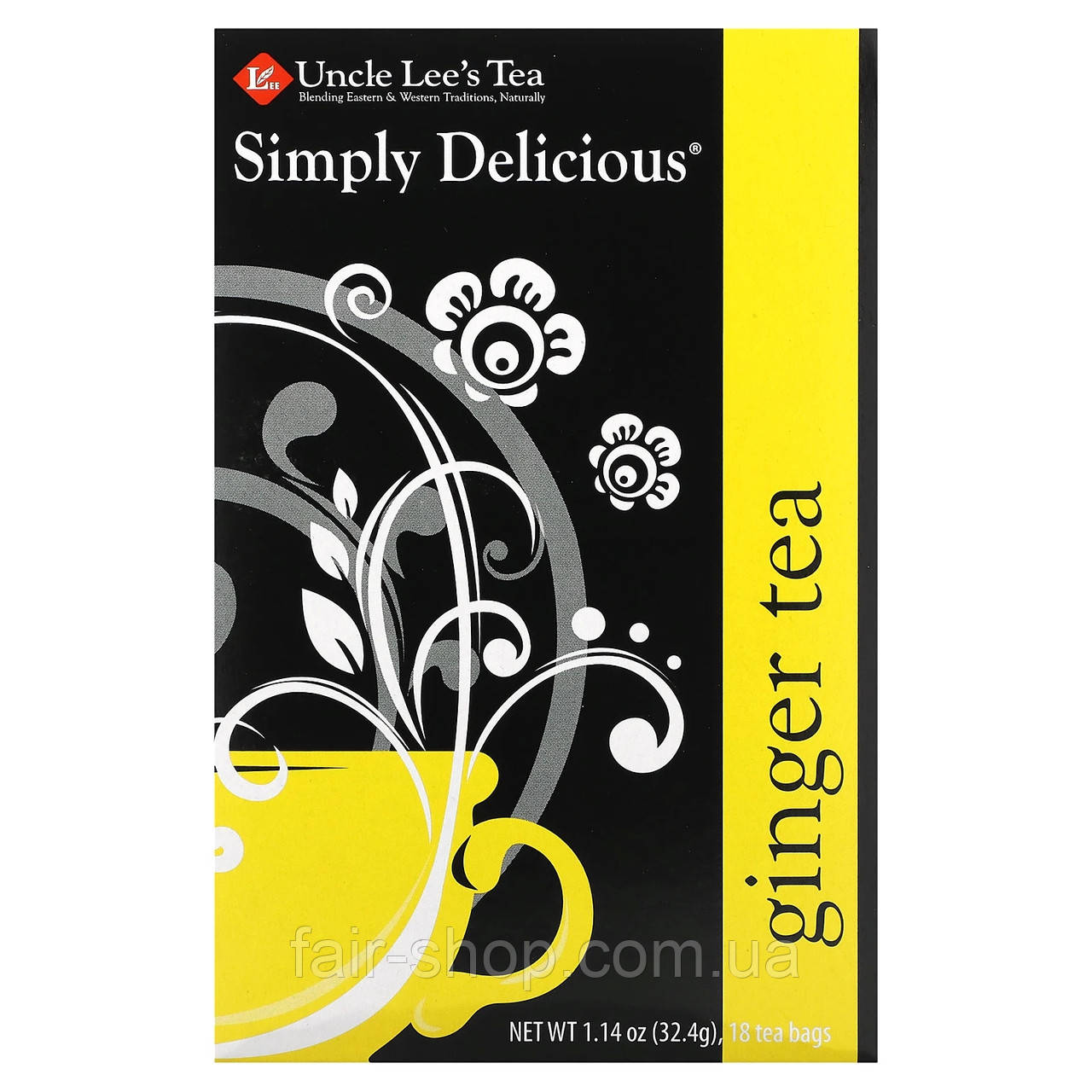 Імбирний чай Uncle Lee's Tea, Simply Delicious, Ginger Tea , 18 Tea Bags, 1.14 oz (32.4 g), оригінал. Доставка з США/ЄС, фото 1