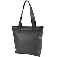 Классическая большая деловая женская сумка шопер качественная вместительная черная матовая