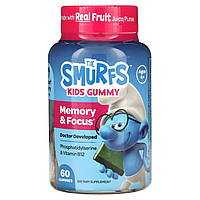 Препарат для памяти и когнитивных функций The Smurfs, The Smurfs, Kids Memory & Focus Gummy, Smurf Berry, Ages