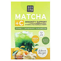 Чай матча Sencha Naturals, Matcha +C, Citrus Ginger, 10 Packets, 0.18 oz (5 g) Each Доставка від 14 днів -