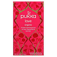 Чай с ромашкой Pukka Herbs, Organic Herbal Tea, Love, Caffeine Free, 20 Sachets, 0.8 oz (24 g) Доставка від 14