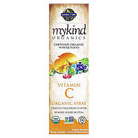 Препарат с витамином С Garden of Life, MyKind Organics, спрей с органическим витамином C, со вкусом апельсина