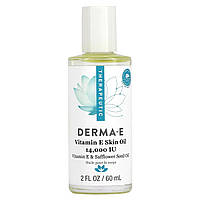 Олія для обличчя DERMA E, Vitamin E Skin Oil, Fragrance Free, 2 fl oz (60 ml), оригінал. Доставка від 14 днів