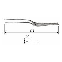 Пинцет хирургический 1:2 зубной 17,5 см, J-16-103, Пинцет медицинский хирургический, Пинцет медицинский (UAV)