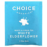 Білий чай Choice Organic Teas, White & Green Tea, White Elderflower, 16 Tea Bags, 0.85 oz (24 g), оригінал. Доставка з США/ЄС, фото 3