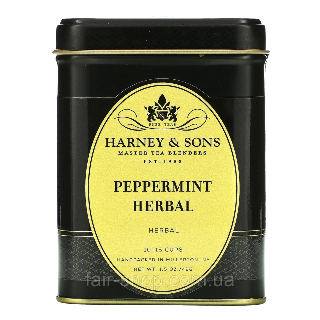 Мятний чай Harney & Sons, Peppermint Herbal Tea, 1.5 oz (42 g), оригінал. Доставка з США/ЄС протягом 14 днів, фото 1